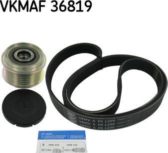 SKF VKMAF 36819 - Поликлиновый ременный комплект autodnr.net