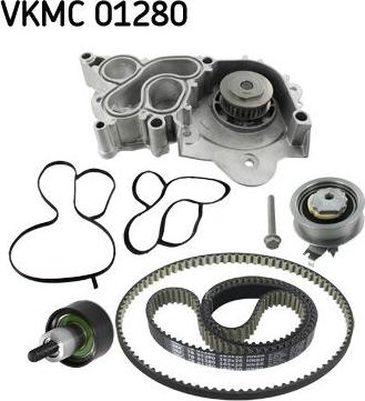 SKF VKMC 01280 - Водяний насос + комплект зубчатого ременя autocars.com.ua