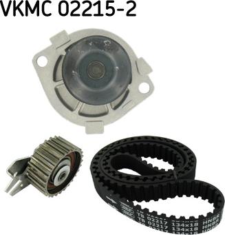 SKF VKMC 02215-2 - Водяний насос + комплект зубчатого ременя autocars.com.ua