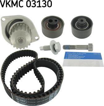 SKF VKMC 03130 - Водяной насос + комплект зубчатого ремня autodnr.net