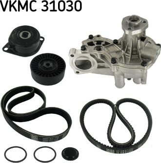SKF VKMC 31030 - Водяний насос + комплект струмкових ременів autocars.com.ua