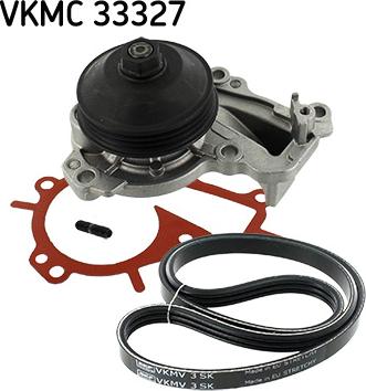 SKF VKMC 33327 - Водяний насос + комплект струмкових ременів autocars.com.ua