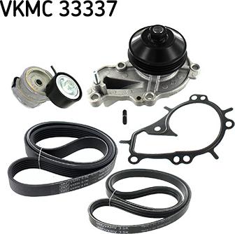 SKF VKMC 33337 - Водяний насос + комплект струмкових ременів autocars.com.ua