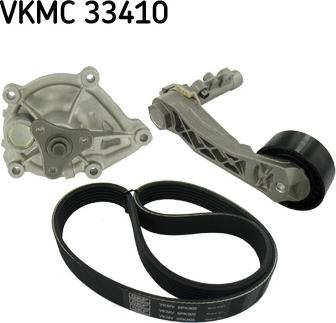 SKF VKMC 33410 - Водяний насос + комплект струмкових ременів autocars.com.ua