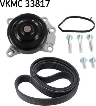 SKF VKMC 33817 - Водяний насос + комплект струмкових ременів autocars.com.ua