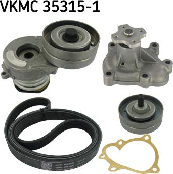 SKF VKMC 35315-1 - Водяний насос + комплект струмкових ременів autocars.com.ua