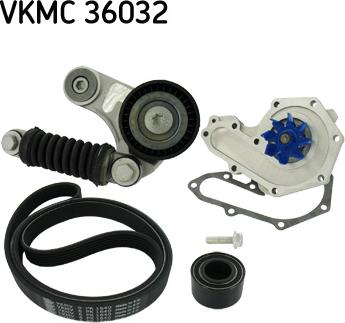 SKF VKMC 36032 - Водяний насос + комплект струмкових ременів autocars.com.ua
