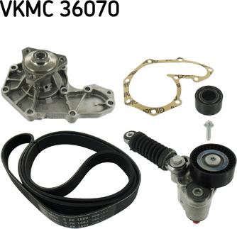 SKF VKMC 36070 - Водяний насос + комплект струмкових ременів autocars.com.ua