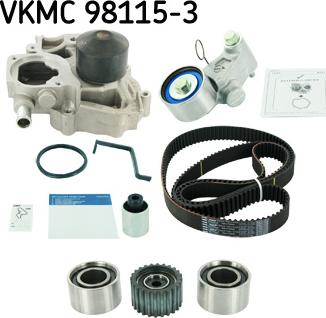 SKF VKMC 98115-3 - Водяний насос + комплект зубчатого ременя autocars.com.ua