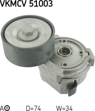 SKF VKMCV 51003 - Направляющий ролик, поликлиновый ремень autodnr.net