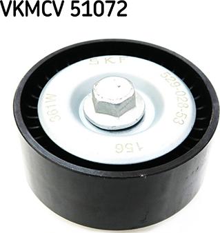 SKF VKMCV 51072 - Паразитний / провідний ролик, поліклиновий ремінь autocars.com.ua