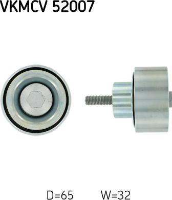 SKF VKMCV 52007 - Направляющий ролик, поликлиновый ремень avtokuzovplus.com.ua