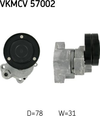 SKF VKMCV 57002 - Направляющий ролик, поликлиновый ремень autodnr.net