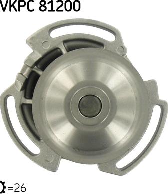 SKF VKPC 81200 - Водяний насос autocars.com.ua