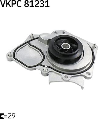 SKF VKPC 81231 - Водяний насос autocars.com.ua