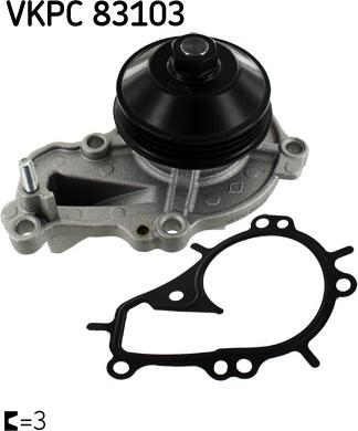 SKF VKPC 83103 - Водяний насос autocars.com.ua