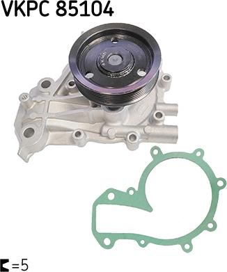 SKF VKPC 85104 - Водяний насос autocars.com.ua