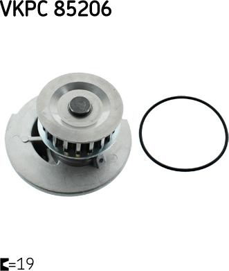 SKF VKPC 85206 - Водяний насос autocars.com.ua
