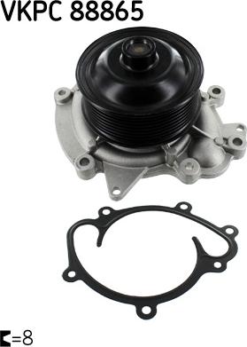 SKF VKPC 88865 - Водяний насос autocars.com.ua