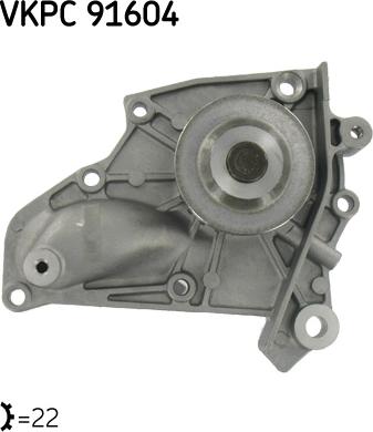 SKF VKPC 91604 - Водяний насос autocars.com.ua