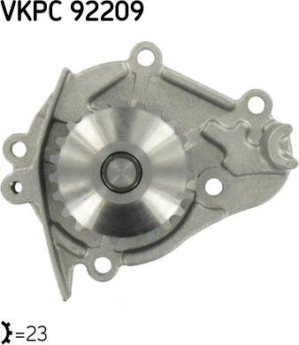 SKF VKPC 92209 - Водяний насос autocars.com.ua