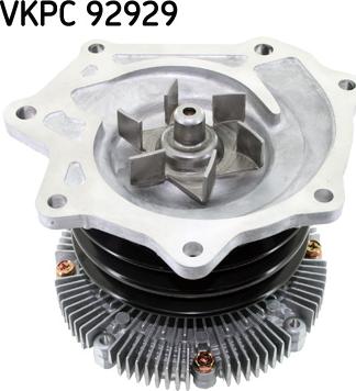 SKF VKPC 92929 - Водяний насос autocars.com.ua