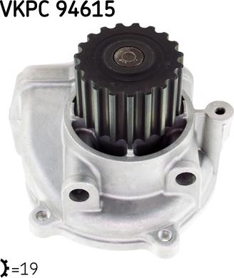 SKF VKPC 94615 - Водяна помпа autocars.com.ua