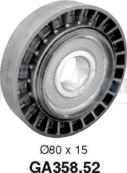 SNR GA358.52 - Паразитний / провідний ролик, поліклиновий ремінь autocars.com.ua