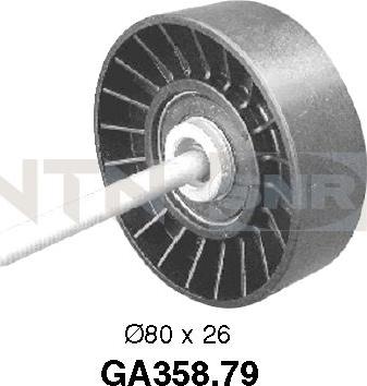 SNR GA358.79 - Паразитний / провідний ролик, поліклиновий ремінь autocars.com.ua