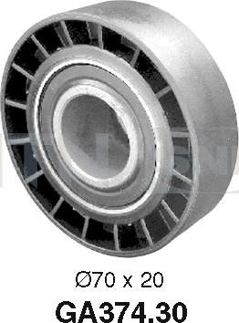 SNR GA374.30 - Направляющий ролик, поликлиновый ремень avtokuzovplus.com.ua