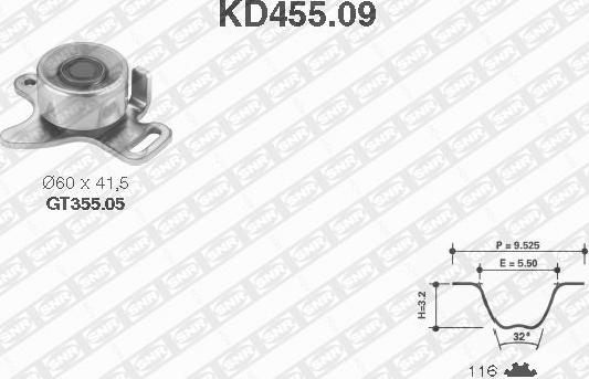 SNR KD455.09 - Комплект ремня ГРМ autodnr.net