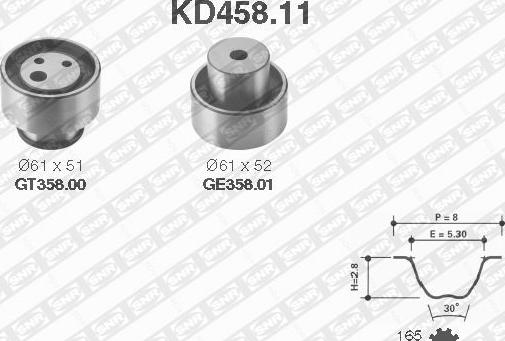 SNR KD458.11 - Комплект ременя ГРМ autocars.com.ua