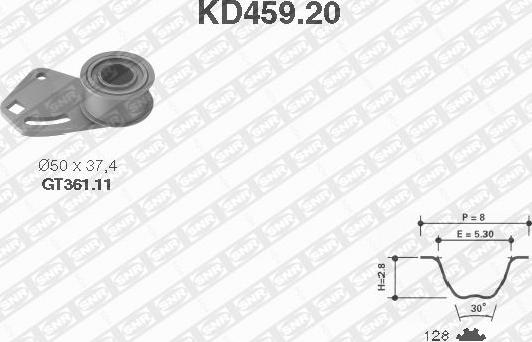 SNR KD459.20 - Комплект ременя ГРМ autocars.com.ua