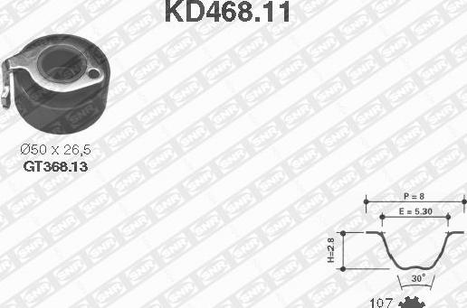 SNR KD468.11 - Комплект ремня ГРМ autodnr.net