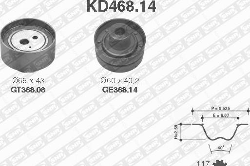 SNR KD468.14 - Комплект ремня ГРМ autodnr.net