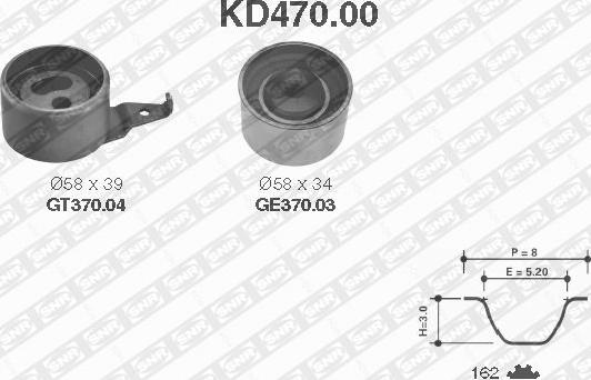 SNR KD470.00 - Комплект ременя ГРМ autocars.com.ua