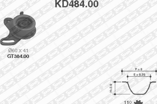 SNR KD484.00 - Комплект ремня ГРМ autodnr.net