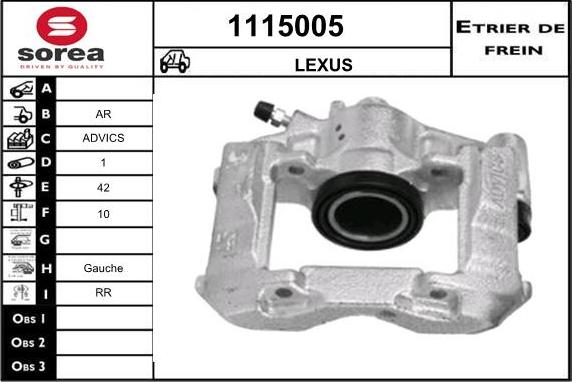 SNRA 1115005 - Гальмівний супорт autocars.com.ua