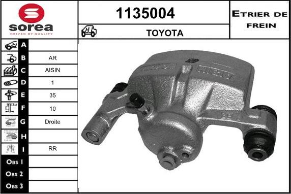 SNRA 1135004 - Гальмівний супорт autocars.com.ua