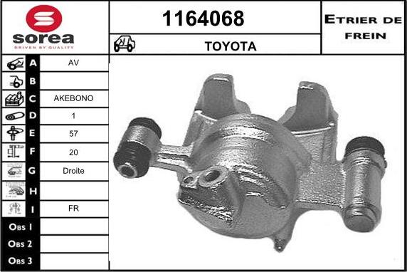 SNRA 1164068 - Гальмівний супорт autocars.com.ua