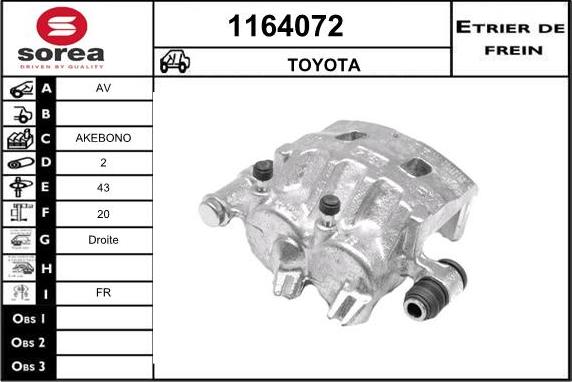SNRA 1164072 - Гальмівний супорт autocars.com.ua