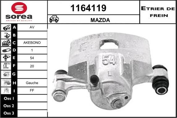 SNRA 1164119 - Гальмівний супорт autocars.com.ua