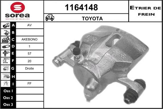 SNRA 1164148 - Гальмівний супорт autocars.com.ua