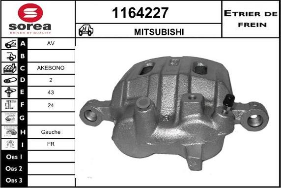 SNRA 1164227 - Гальмівний супорт autocars.com.ua