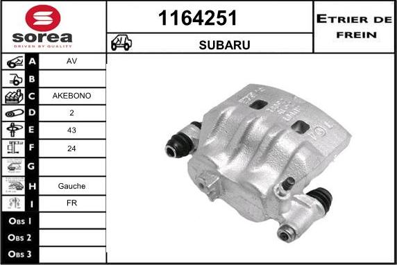 SNRA 1164251 - Тормозной суппорт autodnr.net