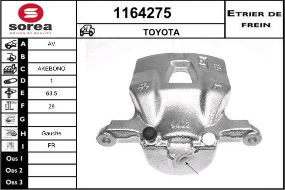 SNRA 1164275 - Гальмівний супорт autocars.com.ua