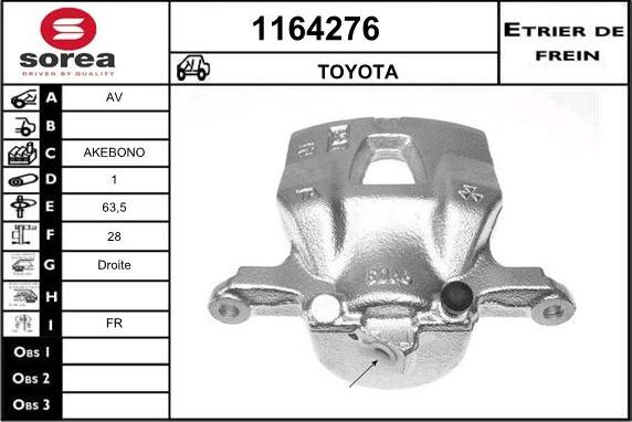 SNRA 1164276 - Гальмівний супорт autocars.com.ua