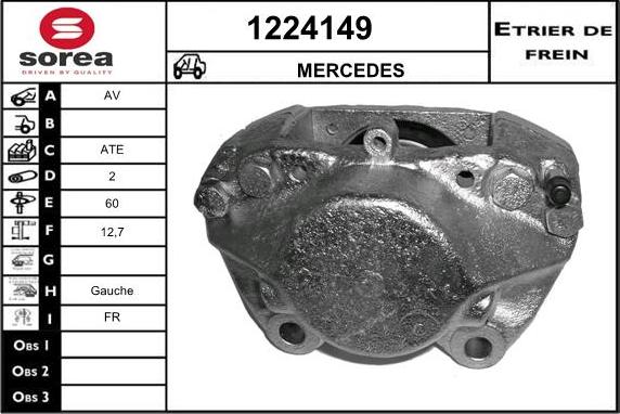 SNRA 1224149 - Гальмівний супорт autocars.com.ua