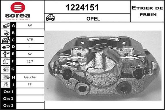 SNRA 1224151 - Гальмівний супорт autocars.com.ua