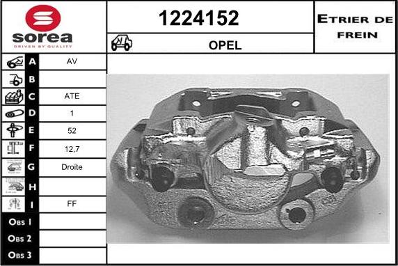 SNRA 1224152 - Гальмівний супорт autocars.com.ua